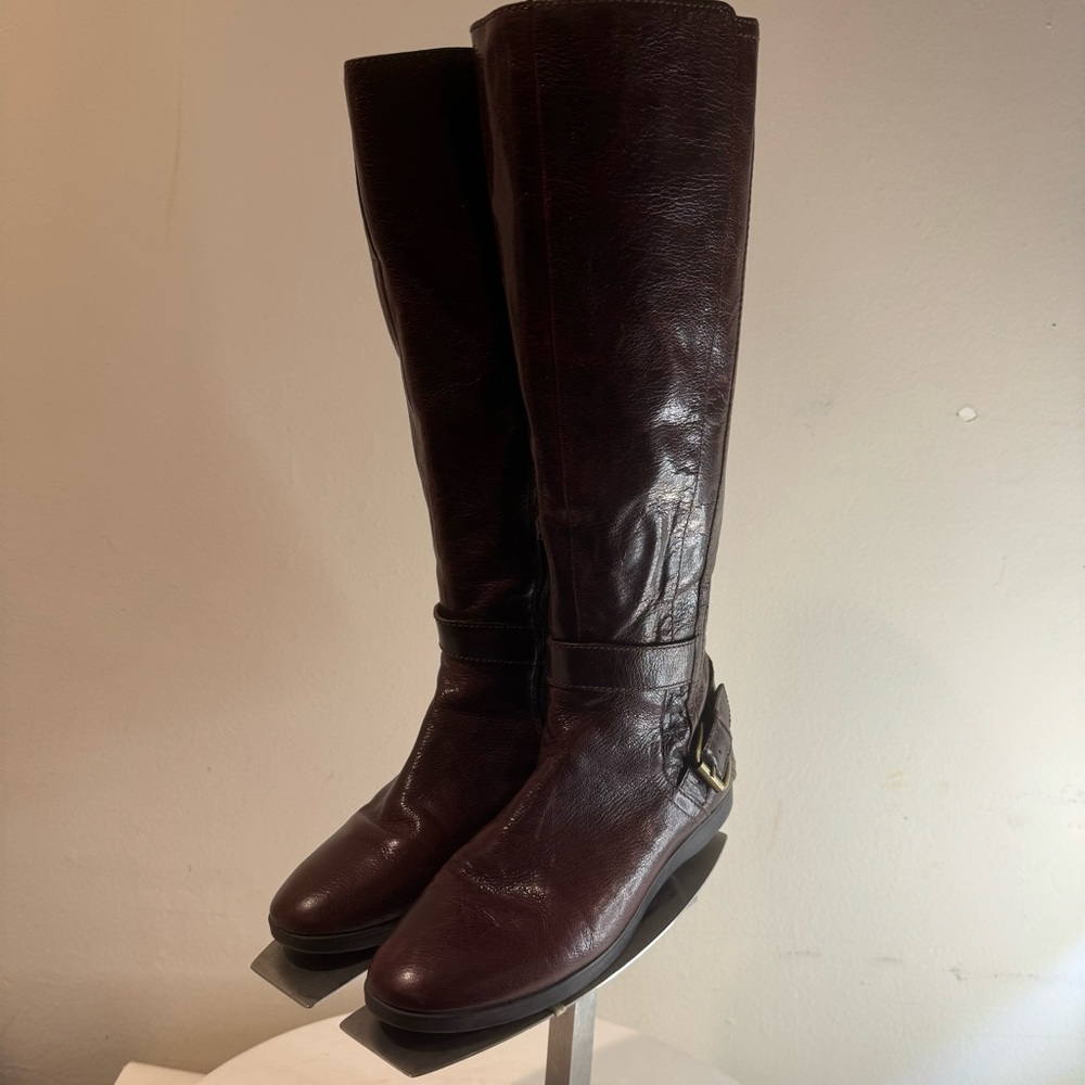 Nine West Women's NWtoxicatn Leather Upper Brown Boots 6
